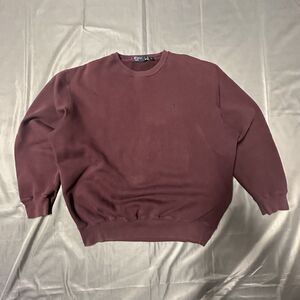Vintage 90s Polo Ralph Lauren Crewneck Sweatshirt Mens Large Maroon Pony Fleece